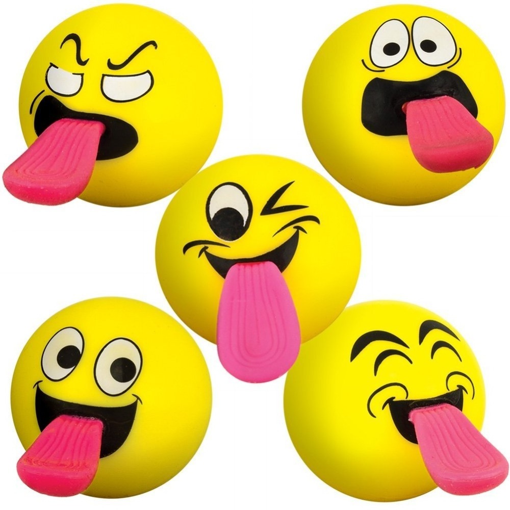 Stretchy Tongue Flying happy Face Balls/bouncy ball