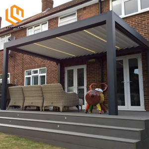 High Quality Aluminium Outdoor Bioclimatic Pergola Waterproof Terrace Gazebo 6x4