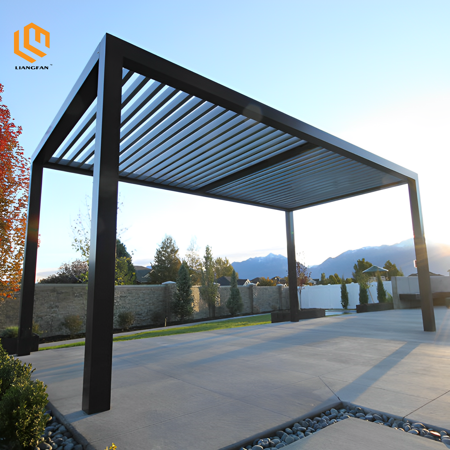 High Quality Aluminium Outdoor Bioclimatic Pergola Waterproof Terrace Gazebo 6x4