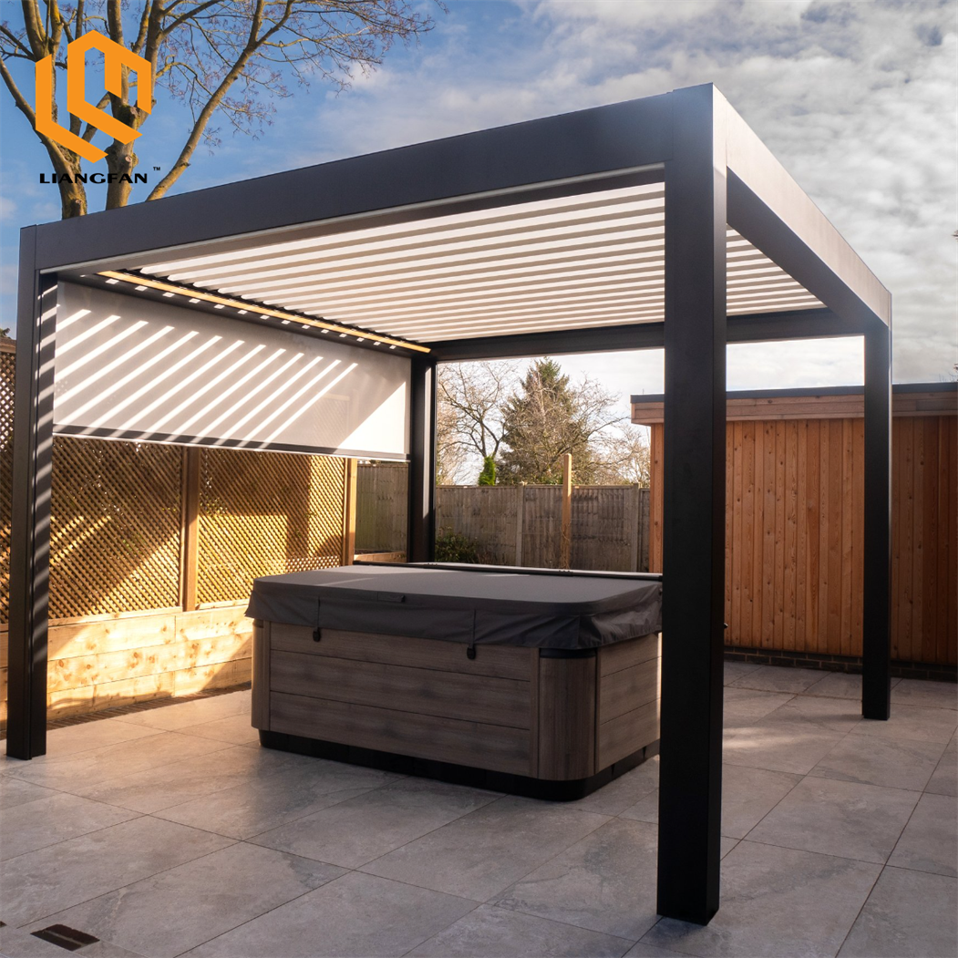 Waterproof Patio Outdoor Blinds Pergola Winter Smart Hot Tub Gazebo With Heater