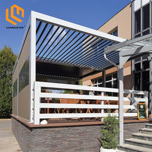 20x20 Custom Size Louvered Roof Pergola Sun Shade Smart Aluminum Outdoor Gazebo