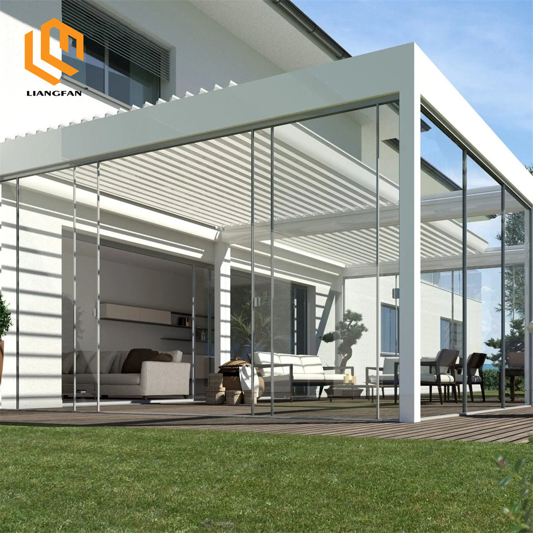 Aluminium Pergola Kit 10x10ft Canopy Top Replacement Patio Gazebo Outdoor Retractable Pergola