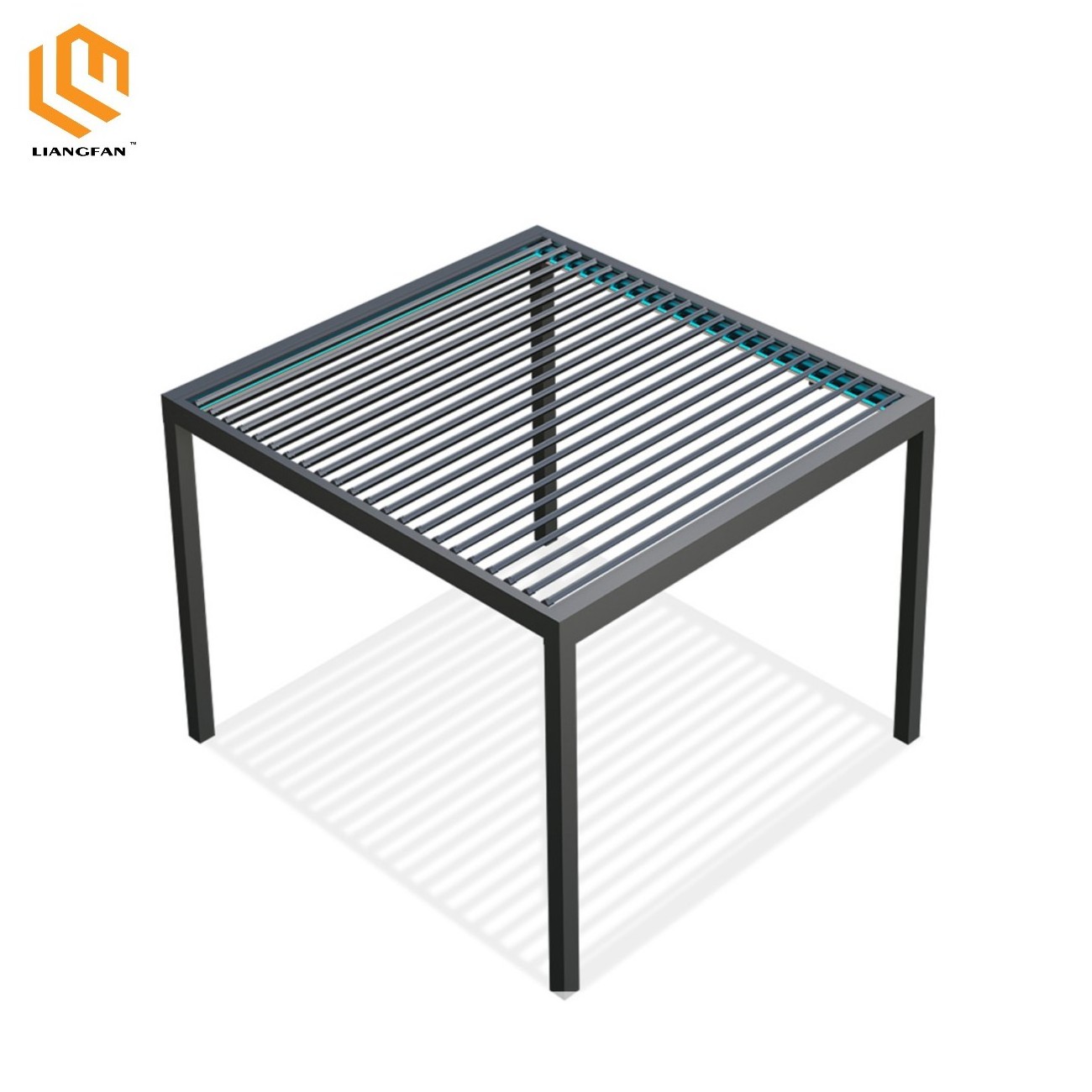 Garden Waterproof Gazebo Bioclimatic Outdoor Customization Wall Mounted Aluminium Pergola