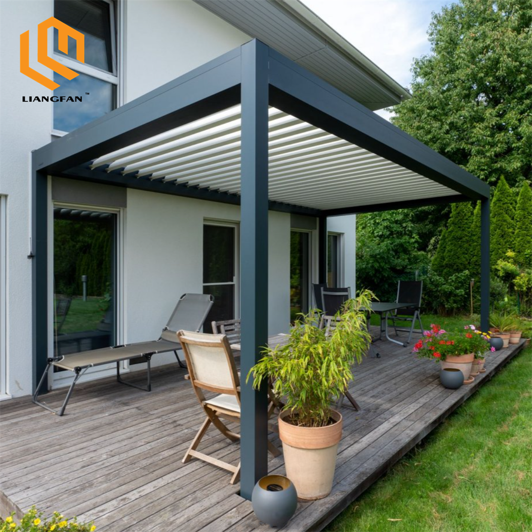 Waterproof Gazebo Canopy Window Awnings Pergola Aluminium 6x3 Outdoor Pavilion