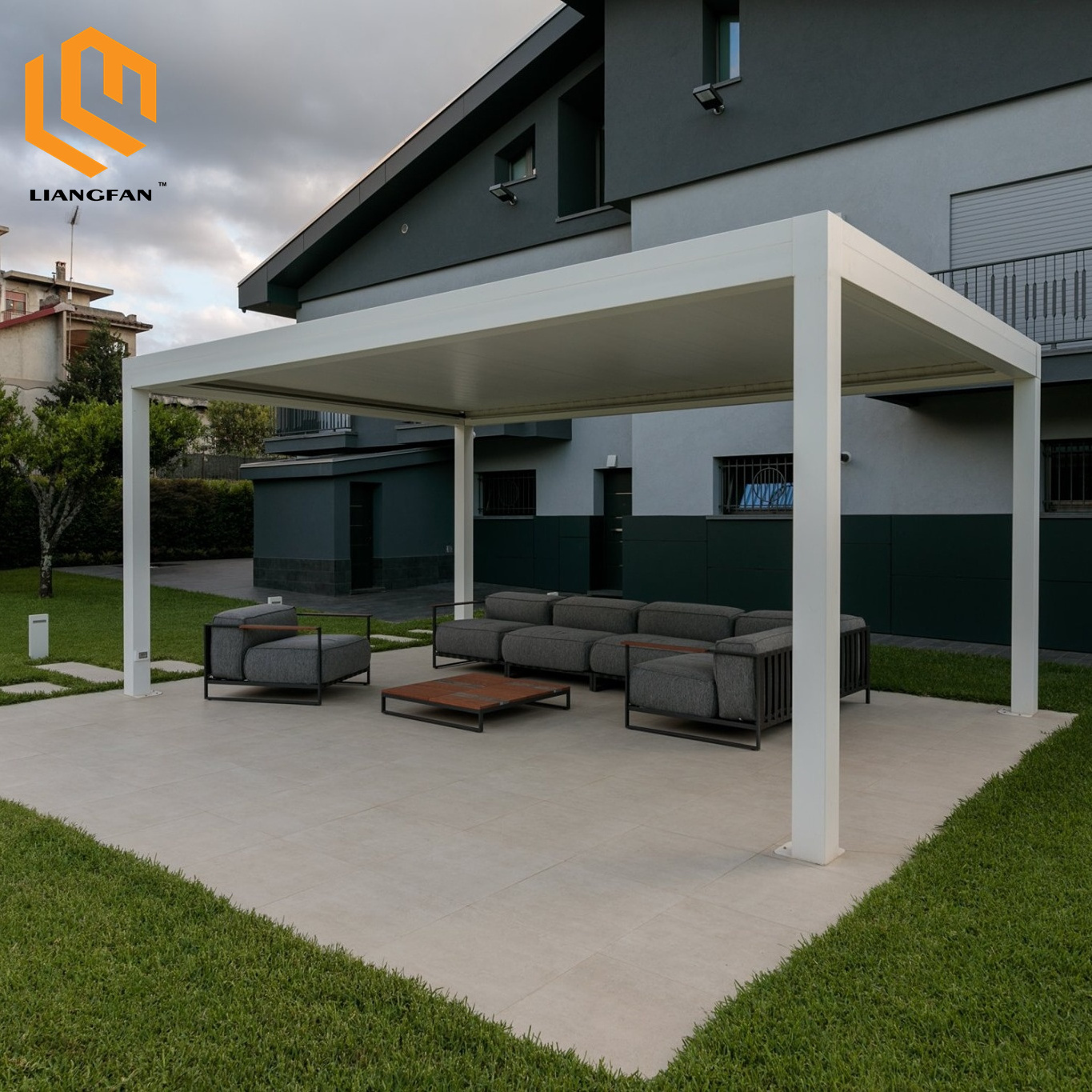 Custom Gazebo Canopy 10x20 Waterproof Patio Cover Roof Pergola Gazebos Aluminum For Outdoor