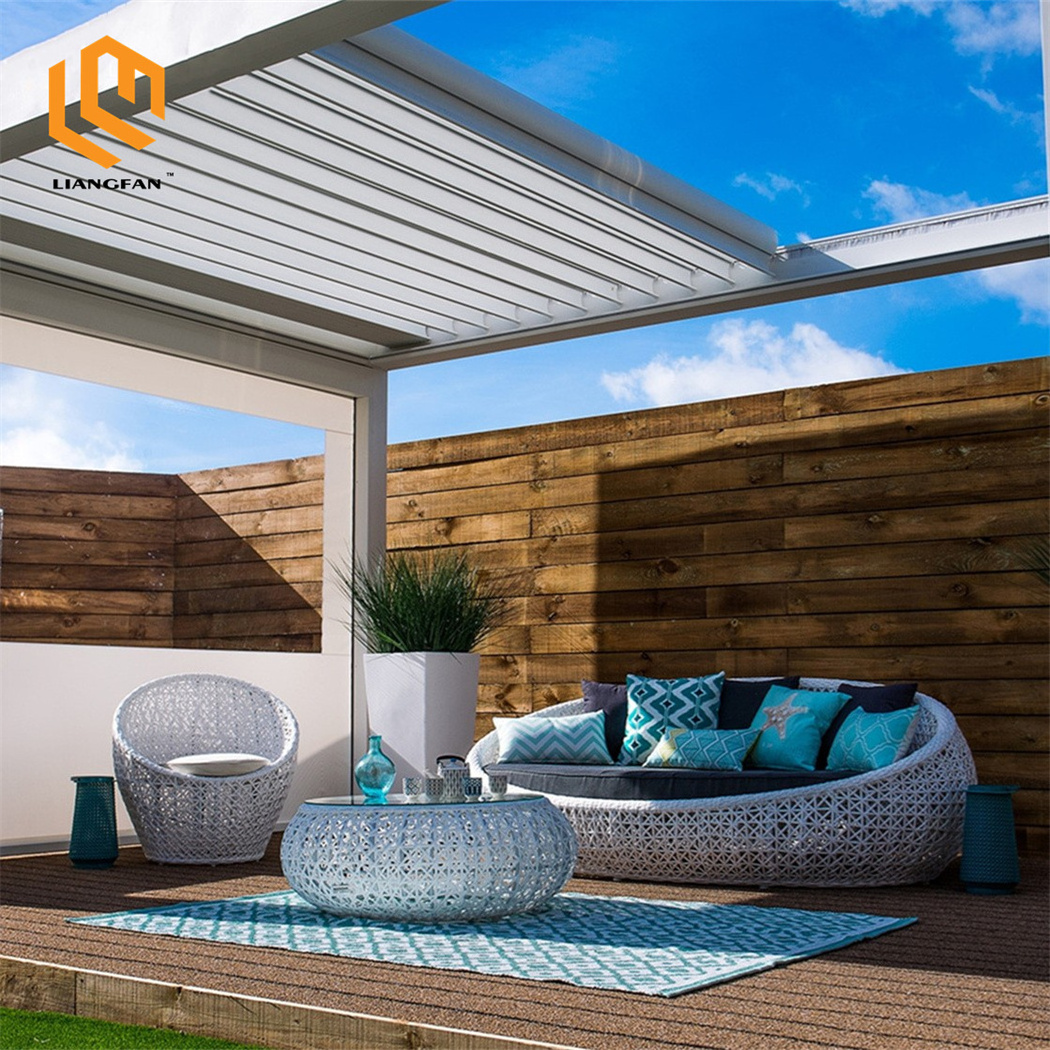 Aluminium Pergola Kit 10x10ft Canopy Top Replacement Patio Gazebo Outdoor Retractable Pergola