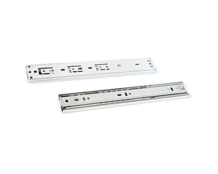 customized heavy duty 3 fold telescopic  ball bearing aluminum metal soft close drawer slide rail