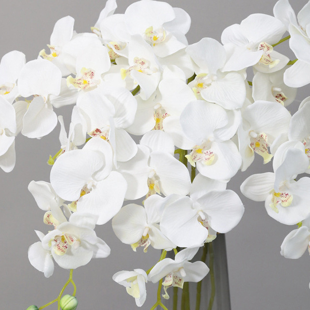 DD2508  Plastic Artificial Phalaenopsis Flower Wedding Decor Silk Orchids Plant Artificial Flower Bouquet