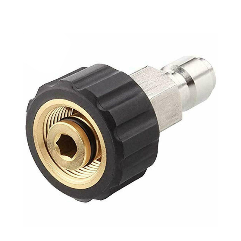 LSP115 Solid Brass 3/8 Inch Thread Fitting No Leak Water Hose Female and Male Adapter Garden Hose Connector Faucet Splitter