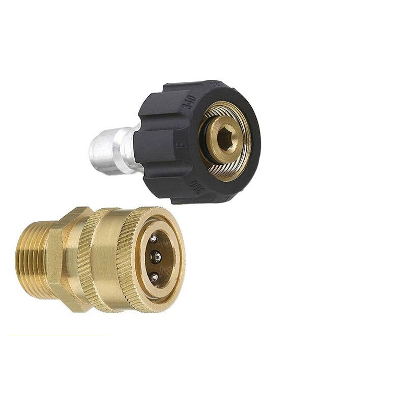 LSP115 Solid Brass 3/8 Inch Thread Fitting No Leak Water Hose Female and Male Adapter Garden Hose Connector Faucet Splitter