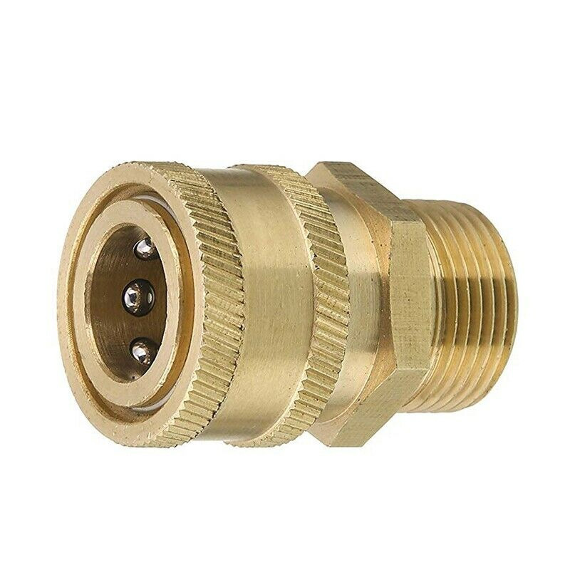 LSP115 Solid Brass 3/8 Inch Thread Fitting No Leak Water Hose Female and Male Adapter Garden Hose Connector Faucet Splitter