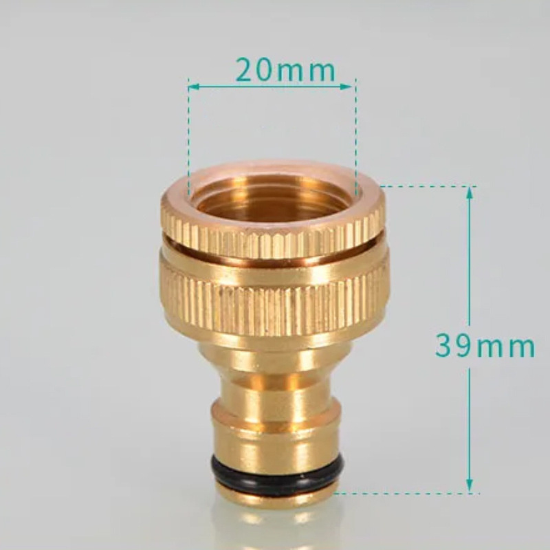 LSP116 Solid brass Garden Hose Fittings Connectors Adapter Heavy Duty Repair Faucet Leader Couple Dual Water Hose Connector