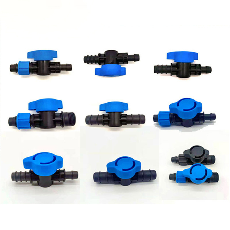 LSP120 Feelers Drip Irrigation with Shut Off Valve Drip Tubing Coupling Valve Connector Locking Fitting Compatible Drip Tube