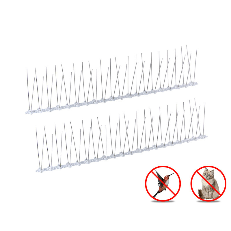 DD991  Small Birds Cat Pigeons Strips Cover Metal Defender Anti Bird Repellent Spike Nest Deterrent Stainless Steel Bird Spikes