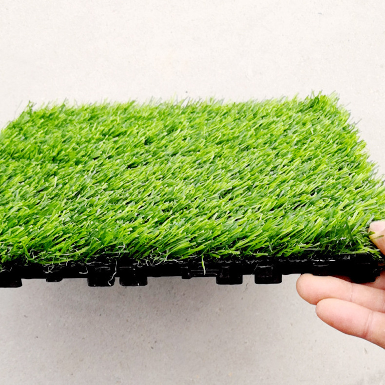 DD1996  30*30cm  Set Synthetic Fake Grass Self-draining Mat Flooring Decor Pad Artificial Grass Tiles Interlocking Turf Deck