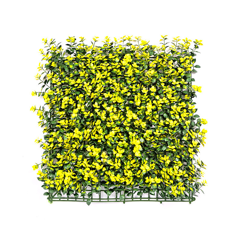 DD2048  UV Protection Interlocking Boxwood Wall Panels Decor Synthetic Fake Grass Backdrop Greenery Artificial Grass Wall Panels