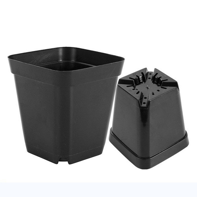 DD2298  Gardening Containers with Drainage Holes Plastic Small Colorful Seed Starting Flower Pot Square Succulent Planter