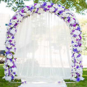 DD2608  7.5 Feet Wide Arched Door Climbing Plant Flower Pergola Wedding Party Garden Decoration Arch Metal Pergola Arbor