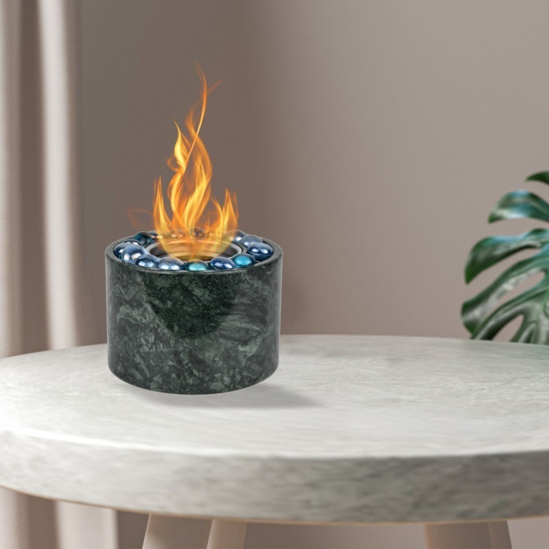 DLL607  Hot Sale Mini Tabletop Fireplace Indoor Balcony Marble Portable Bio Ethanol Desktop Smokeless Fire Pit