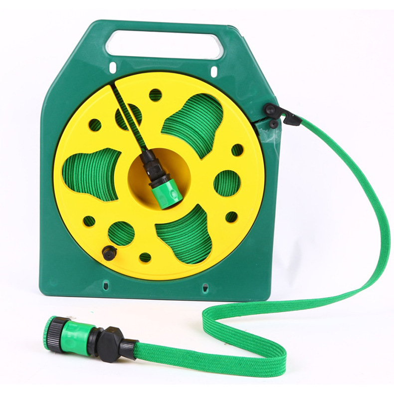 DD1355  Adjustable Reel Storage Rack Garden Hose Lock Portable Retractable Rewind Car Washing Nozzle Hose Reel