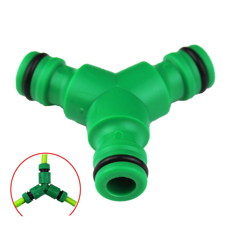 LSP108 Factory Supplier Plastic 3 Way Quick Shut Off Tap Connector Y Shaped Garden Irrigation Garden Water Hose Splitter