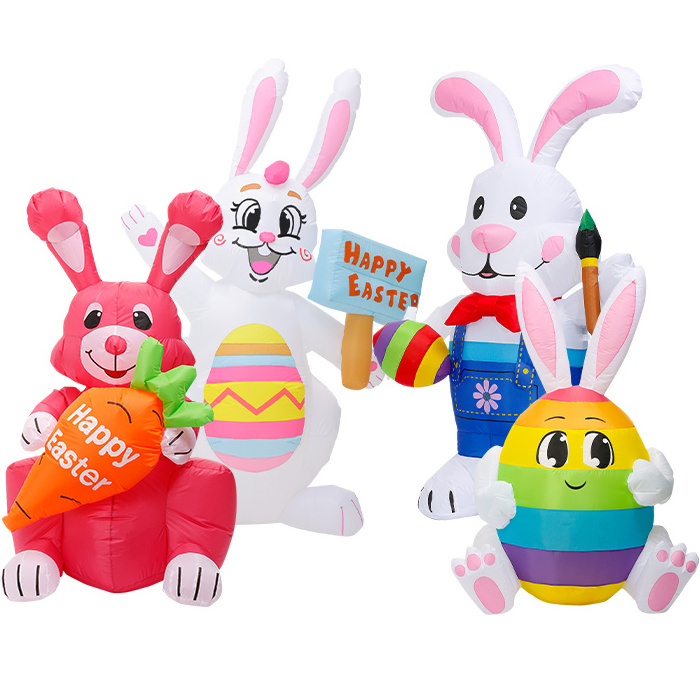 DD201 Custom Festival Gift Santa Decorations Blow Air Sphere Rabbit Model Balloon LED Easter Christmas Inflatable Mold