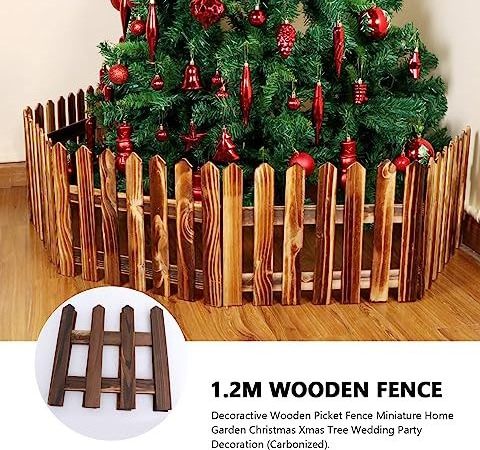 DD1975  Family Garden Christmas Tree Fences Edging Wedding Party Decorative Wooden Picket Fence Border