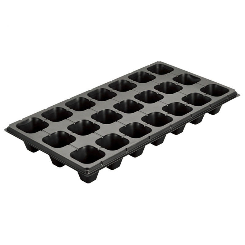 GG302 PS Nursery seeding flat Trays 21Cells Large Reusable Black Plug Seed Starter Tray Garden Plant Growing Seeding