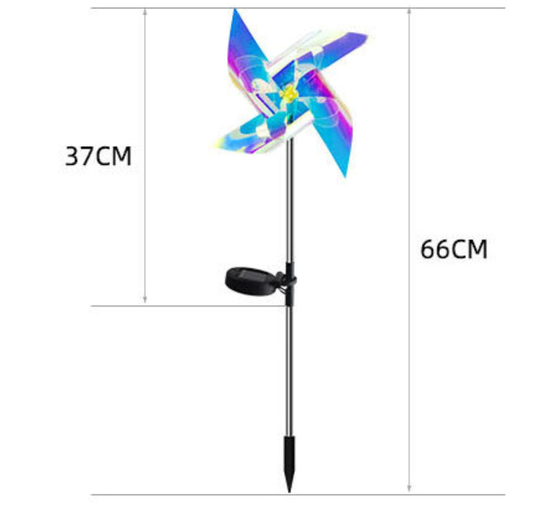 HJH363 LED Solar Laser Magic Windmill Ground Yard Light Outdoor Decoration luminous Rotatable Lighting Garden Lawn Light