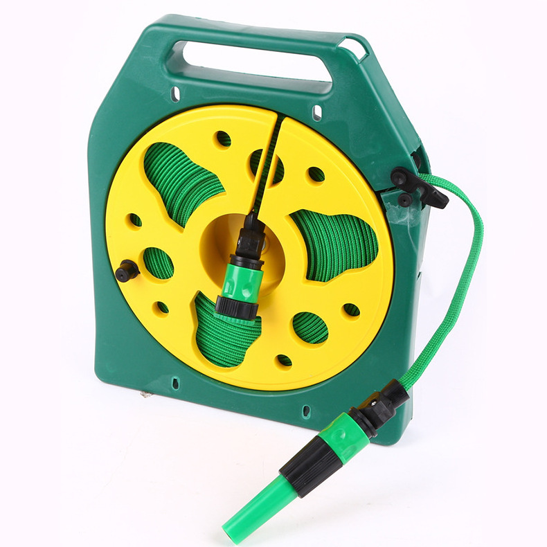 DD1355  Adjustable Reel Storage Rack Garden Hose Lock Portable Retractable Rewind Car Washing Nozzle Hose Reel