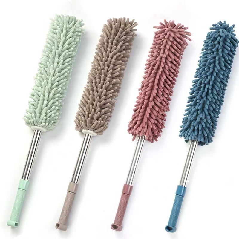 CL059 Telescopic Chenille Duster Dust Cleaner Roof Ceiling Dust Removal Car Furniture Cleaning Microfiber Extended Dusting Brush