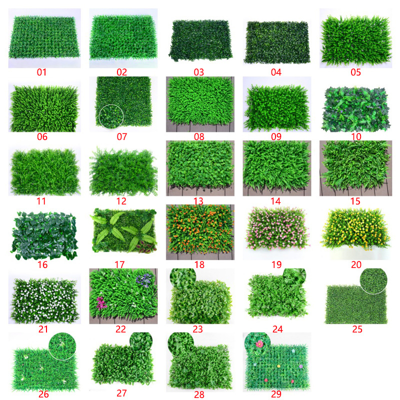 DLL647 Green Plant Wall Artificial Lawn Boxwood Hedge Garden Backyard Home Backdrop Decor Simulation Grass Outdoor Flower Wall