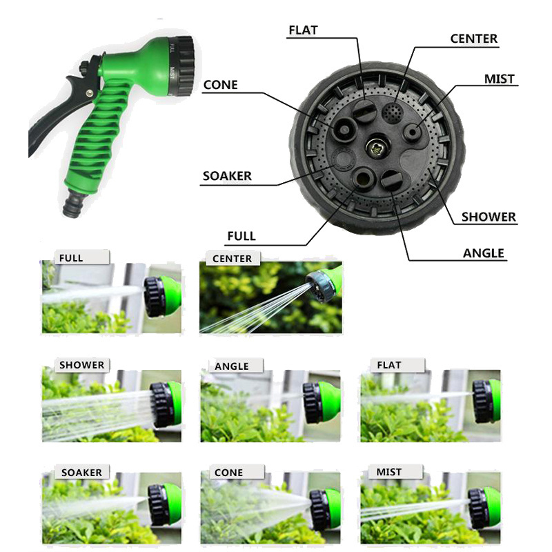 DD877  25ft 50ft 75ft 100ft 150ft American Standard expandable Hose Gun Nozzle Expanding Pipe Water Sprayer Home Garden Hose