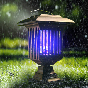 DD2858    Garden Patio Solar Bug Zapper Fly Killer Lighting Repellent Mosquito Lamp Waterproof Outdoor Mosquito Zapper