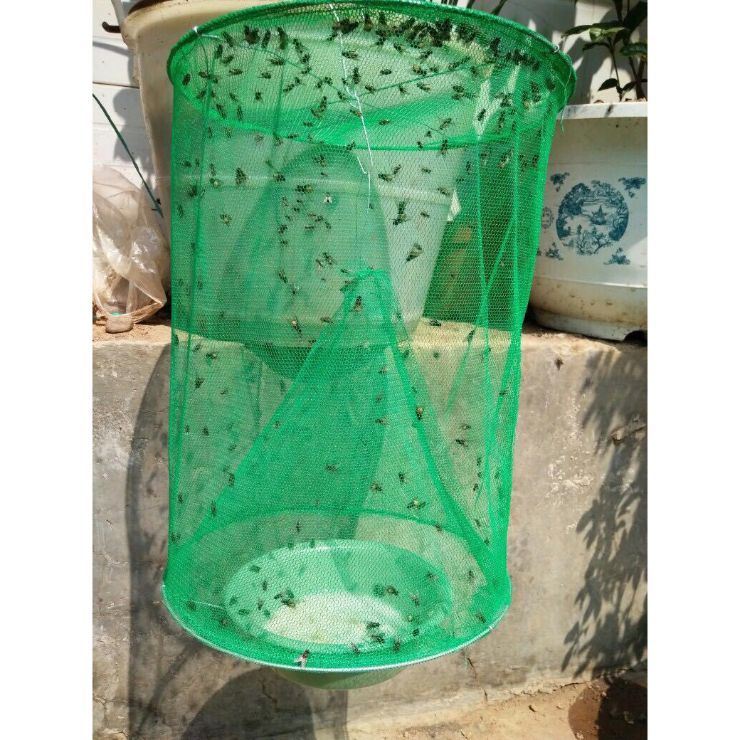 DLL585 Fly Control Trap Tools Reusable Hanging Fly Catcher Killer Flytrap Cage Net Trap Garden Supplies