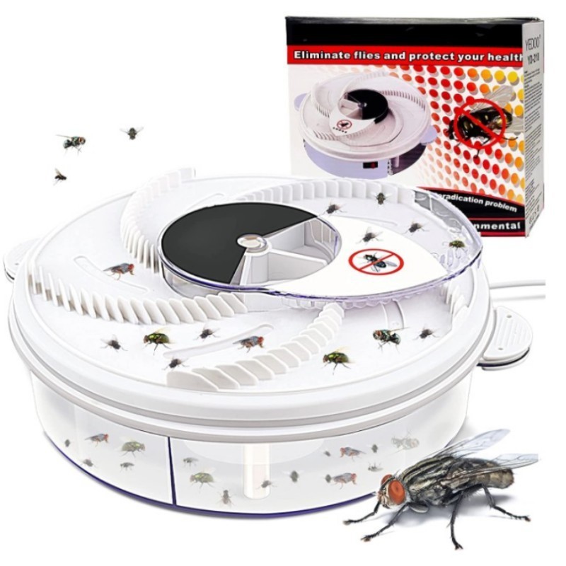 DD2871   Resueable Pest Control Device Gnat Flying Catcher Automatic Rotate House Insect Trap Electric Fly Trap