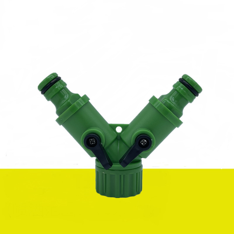 LSP109 2 Way Garden Hose Y Splitter with 2 Valve Male and Female Garden Hose Connector Perfect for Faucet Splitter Hose