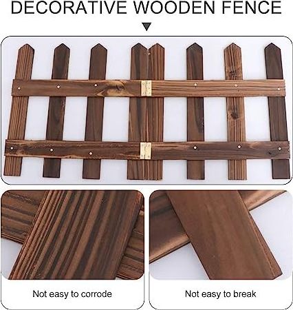 DD1975  Family Garden Christmas Tree Fences Edging Wedding Party Decorative Wooden Picket Fence Border