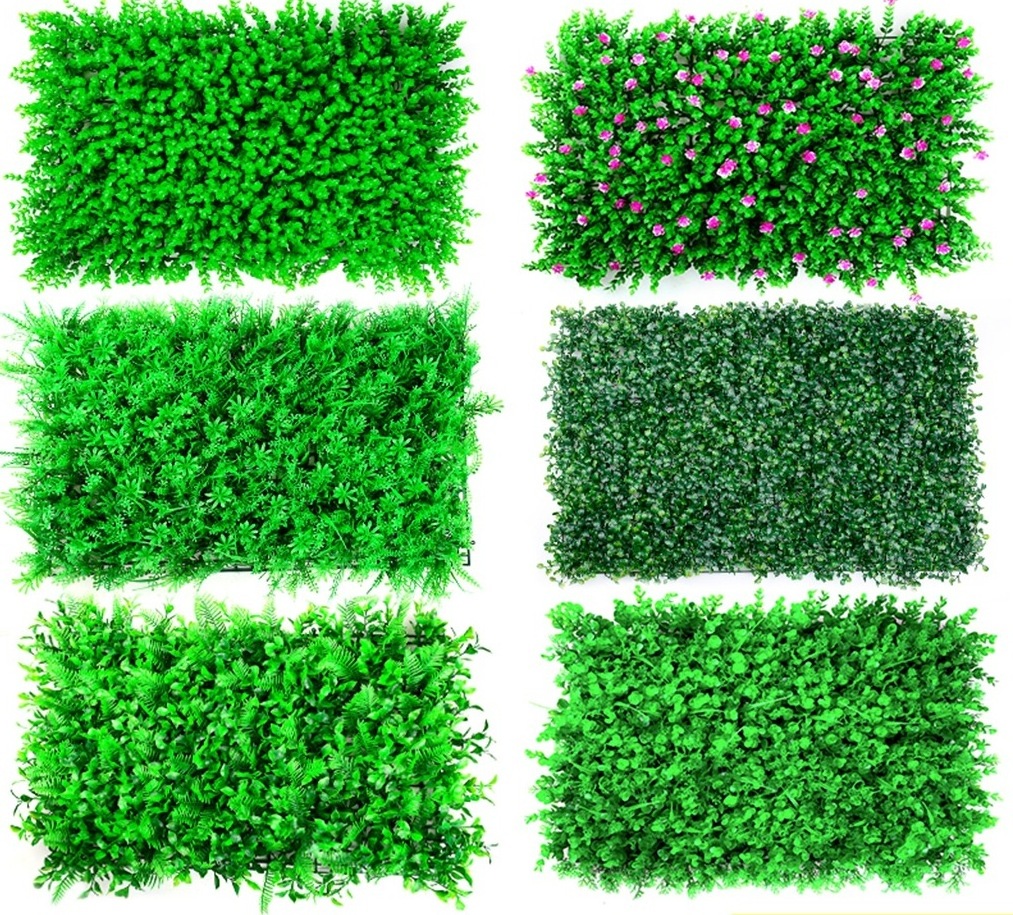 DLL647 Green Plant Wall Artificial Lawn Boxwood Hedge Garden Backyard Home Backdrop Decor Simulation Grass Outdoor Flower Wall