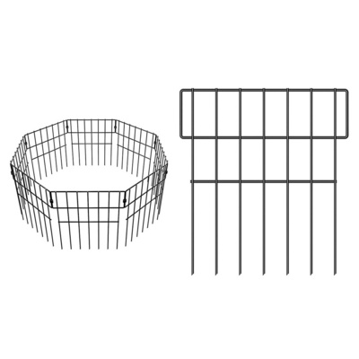 DD2092  Outdoor Animal Barrier Flower Edging Panels Decorative Garden Landscape Fence Rustproof Metal Wire Fencing Border