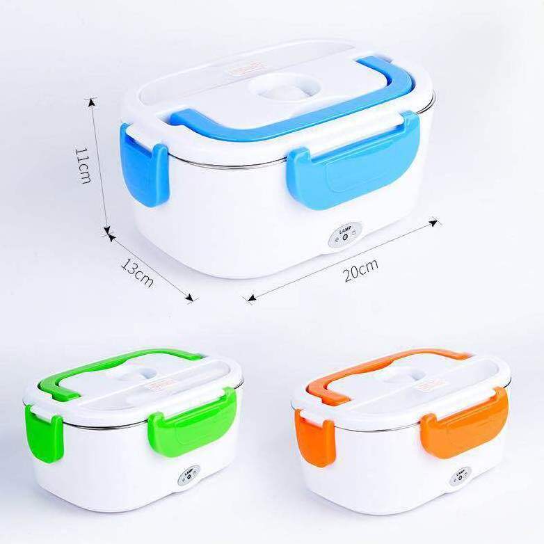 SQ04 Stainless Steel Electric Heating Lunch Box Portable Food Warmer Electric Self Heating Leakproof Bento Food Warmer Lunch Box