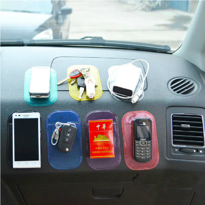 TOP09   Holder Auto Interior Silicone Mat Phone Glasses Sticky Gel Pads Car Inside Decoration Anti Slip Dashboard Sticky Pad