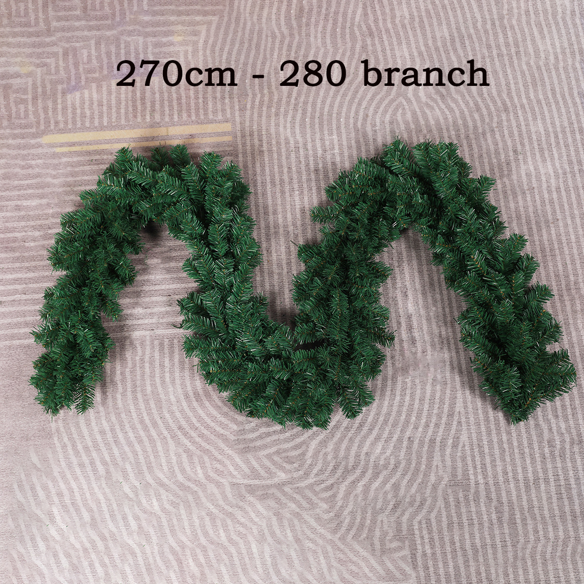 DD2100  Xmas Snowy Pine Flocked Greenery Tree Branch Outdoor Artificial Cone Christmas Garland Decorations