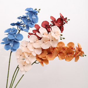 DD2508  Plastic Artificial Phalaenopsis Flower Wedding Decor Silk Orchids Plant Artificial Flower Bouquet