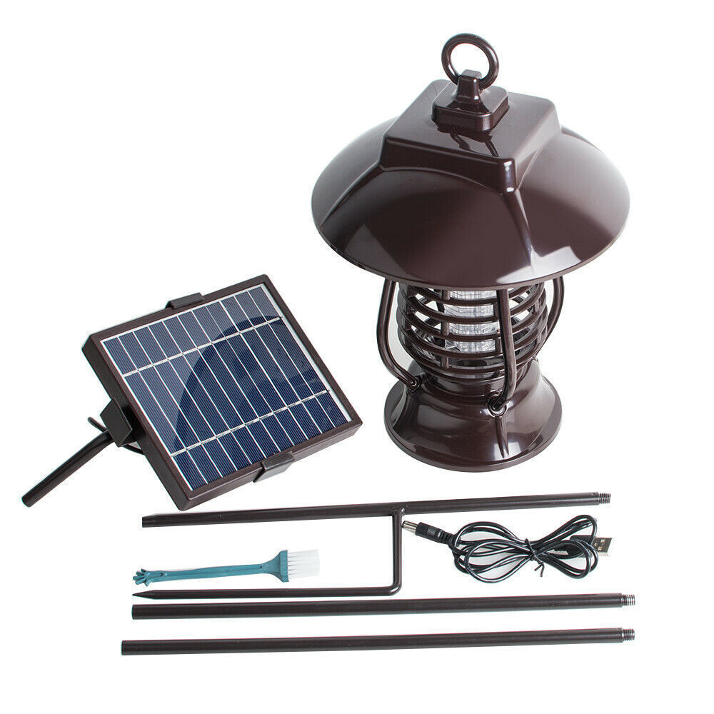 DD2859      Repellent Mosquito Light Waterproof Outdoor Mosquito Lamp Garden Patio Solar Bug Zapper Fly Killer