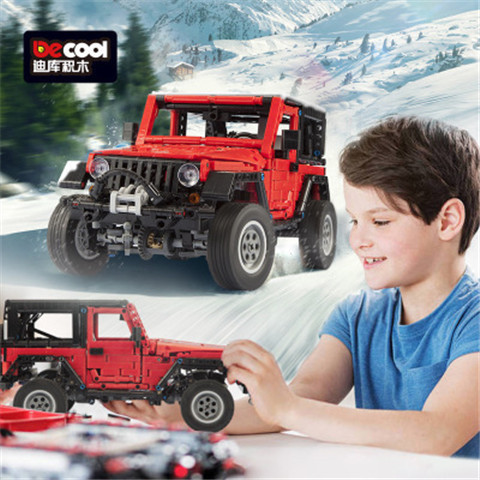 liangjun 33005 technology series building block four-wheel drive off-road jeep model children's assembled children's toys