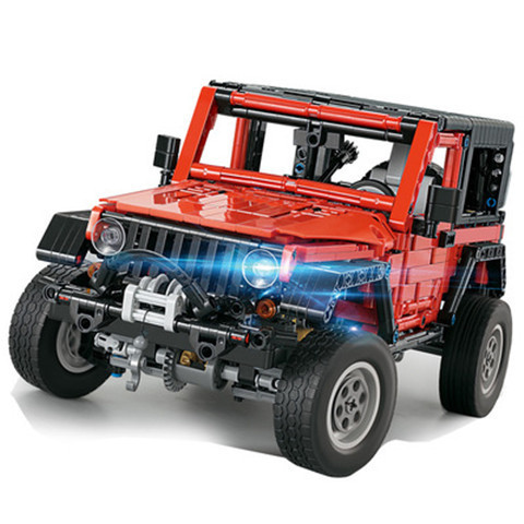 liangjun 33005 technology series building block four-wheel drive off-road jeep model children's assembled children's toys