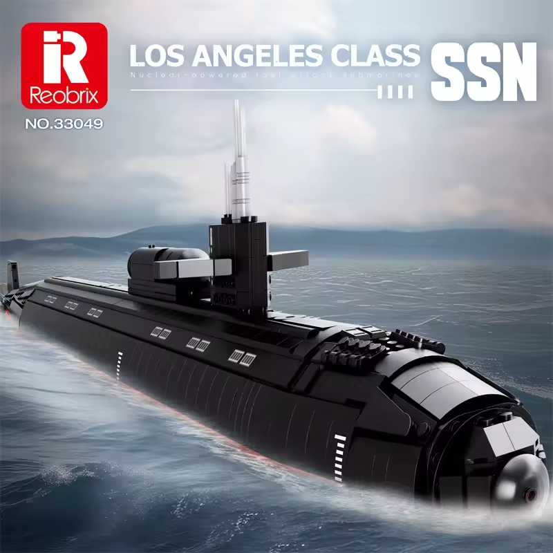 New cargo MOC Military Equipment series battleship DIY toy Nuclear submarine can remove door compatible brick building blocks