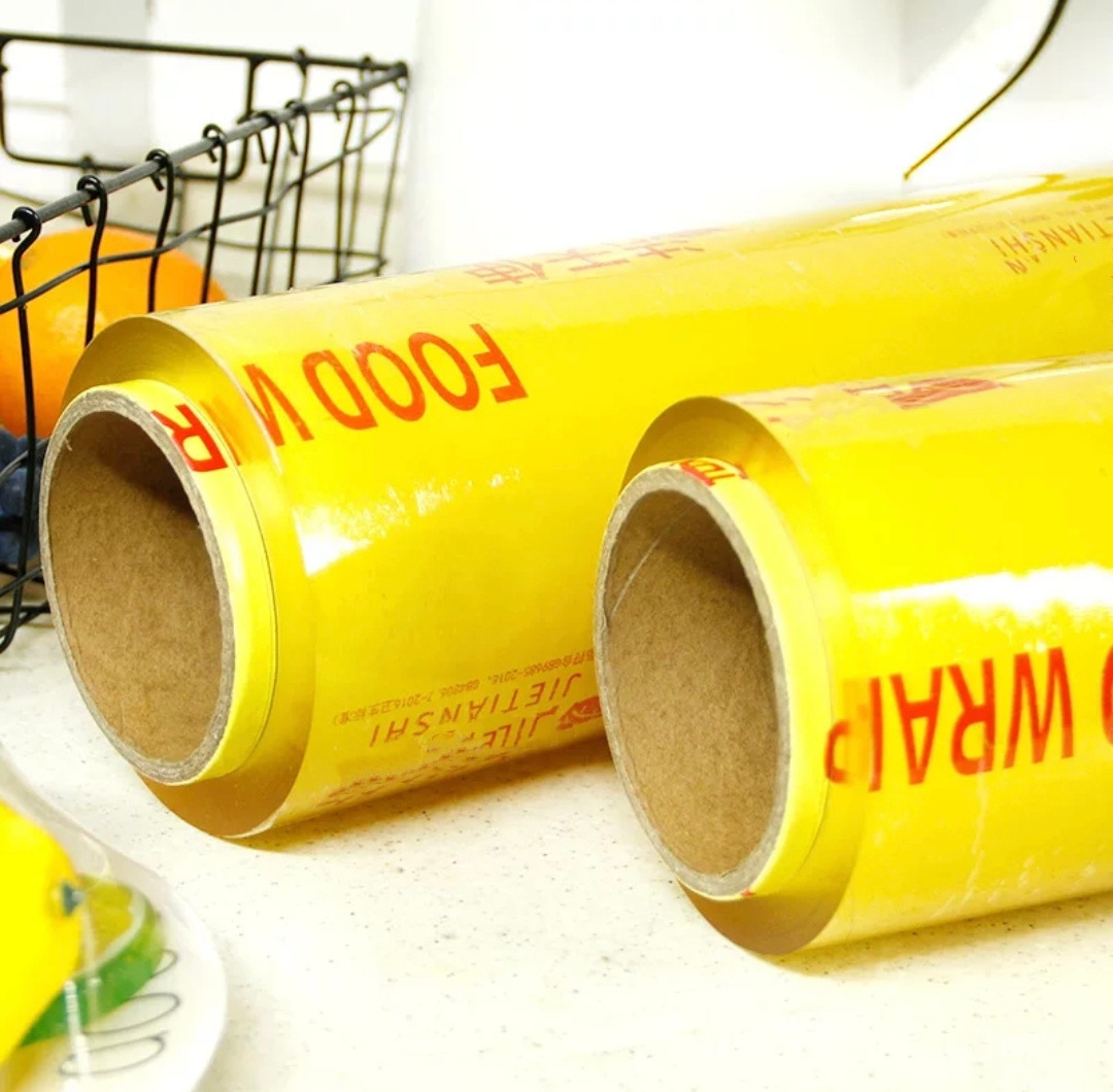 PVC stretch film for food jumbo roll plastic stretch film food wrap cling film supermarket packing food