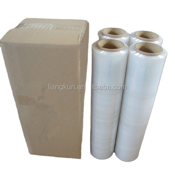 wrap film adhesive lldpe roll hand stretch film  Transparent Plastic Stretch Pe Cling Film